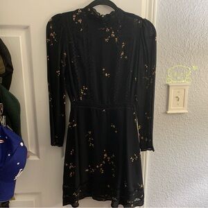 Black floral long sleeve REFORMATION